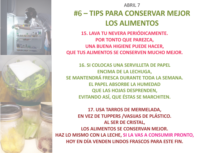 #6 Tips para conservar mejor los alimentos